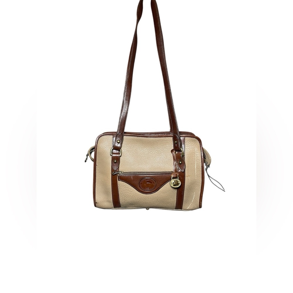 Vintage Dooney and Bourke brown leather shoulder bag
